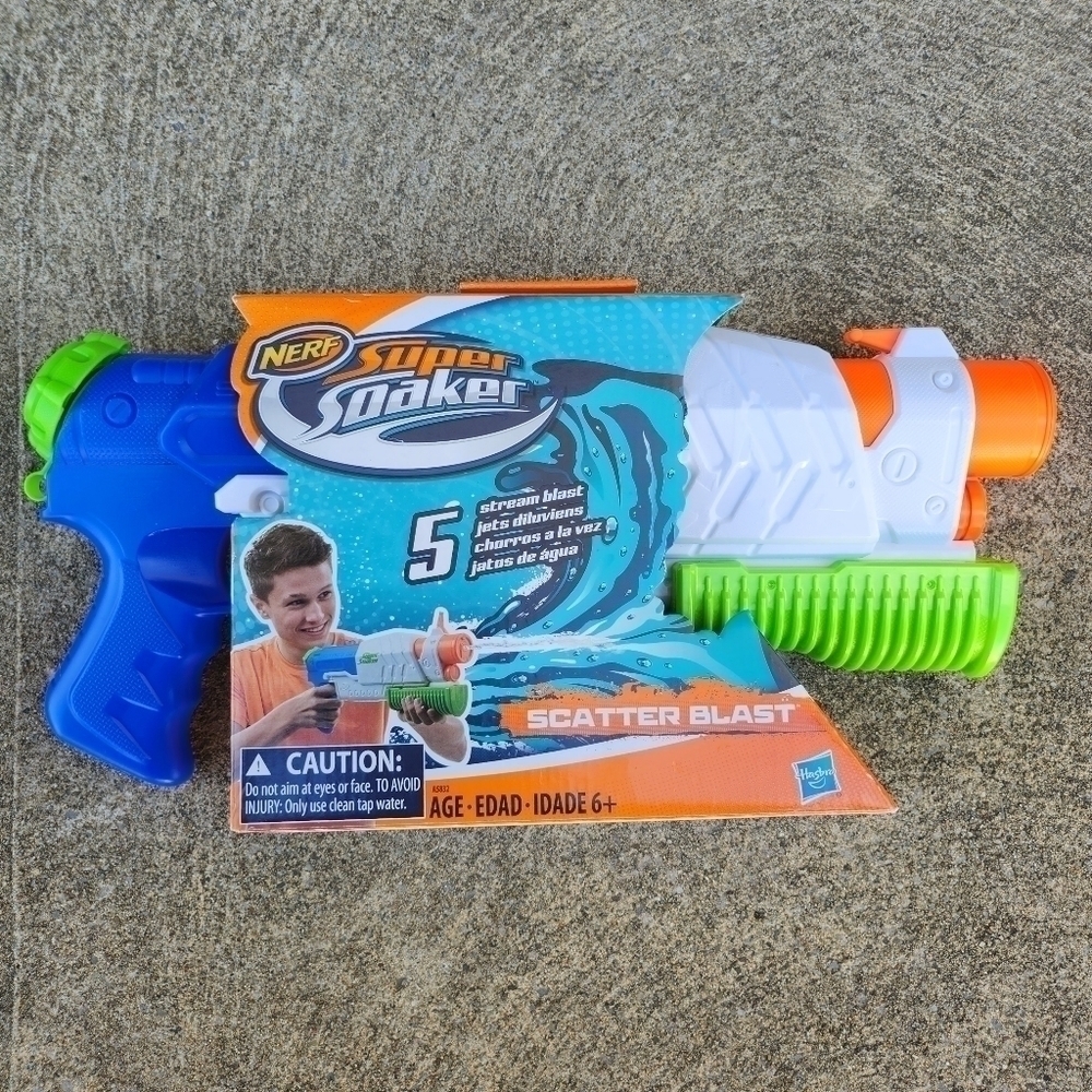 Nerf Super Soaker Scatter 5 Stream Blast Toy NEW